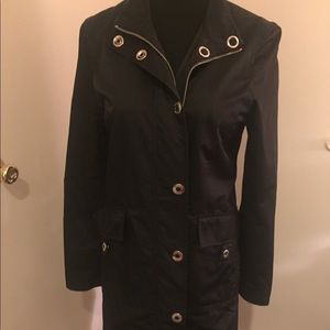Black Michael Kors trench coat, Size M